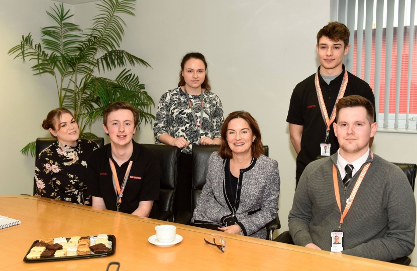 Lucy Allan meeting BAE apprentices