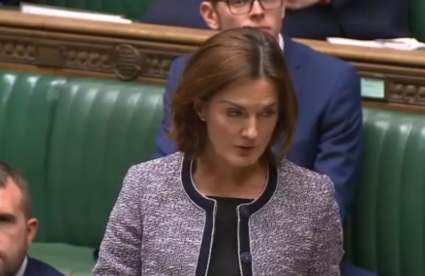 Lucy asking the Minister a question about children in care