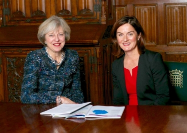 Lucy Allan and Theresa May 