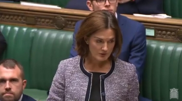 Lucy asking the Minister a question about children in care