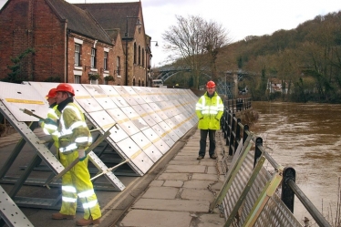 Flood defences in Ironbridge