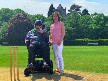 Lucy visits St George's Cricket Club to discuss disabled officials in sport
